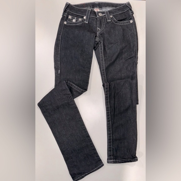 True Religion Black Low Rise Skinny Jeans - Picture 1 of 4